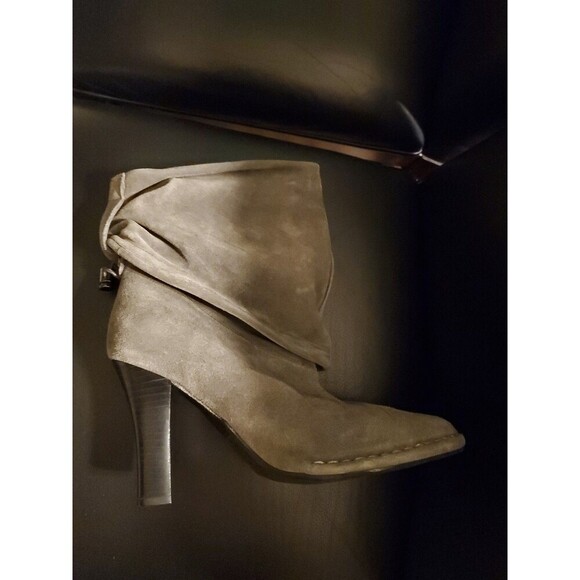 Hot In Hollywood Slouch Boots High Heel Grey Suede Slouchy Womens Size 8 M shoes - Picture 9 of 16